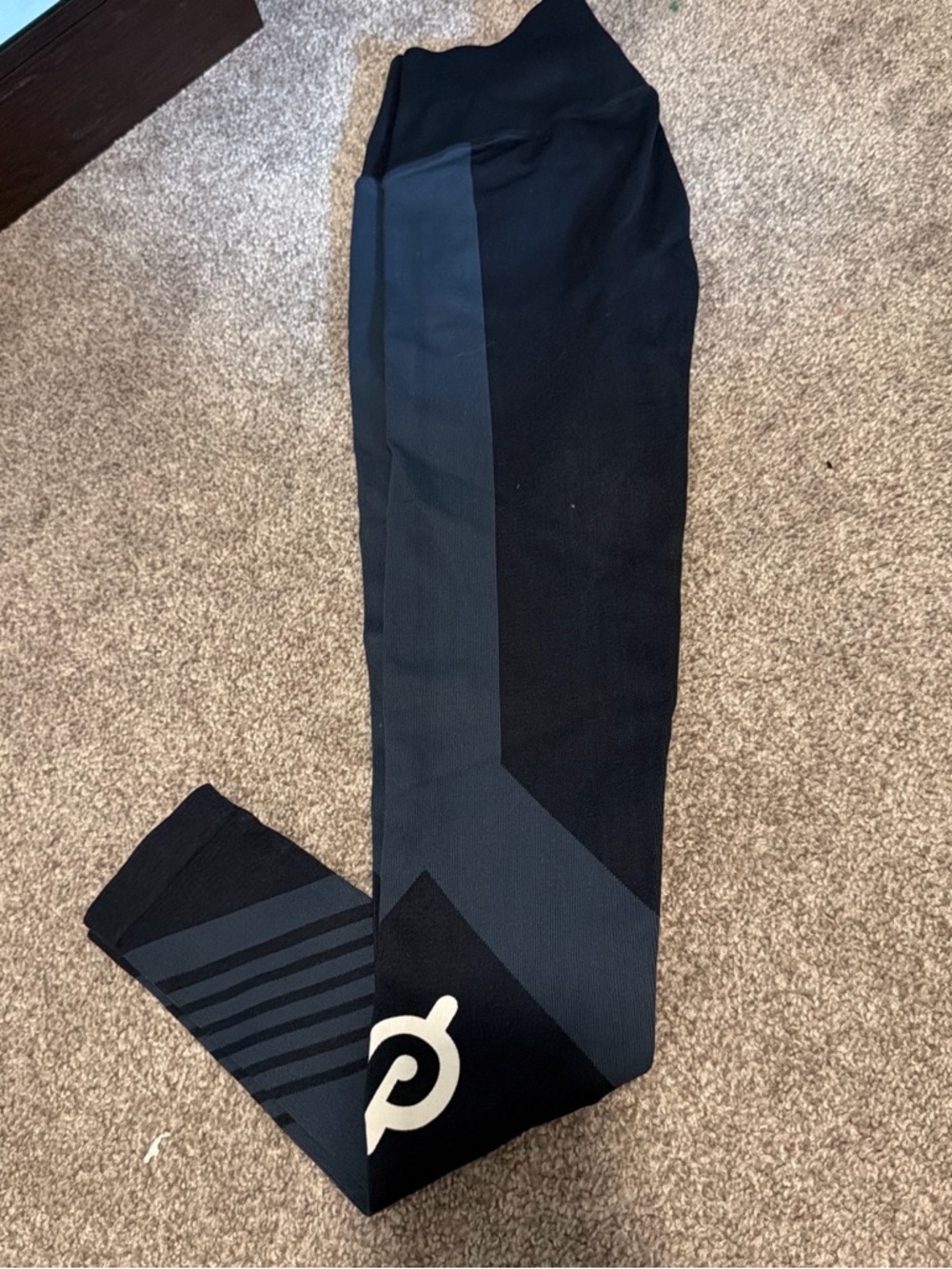 Peloton Black Joggers with Dark Gray Panels